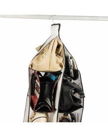 10 Bölmeli Dolap İçi Şeffaf Çanta Organizeri