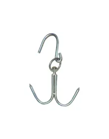 10 mm Kasap Et Kancası - 2'li Dönerli Set - Et İşleme - Hijyenik - Düzenli - Dayanıklı - Uzun Ömürlü