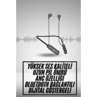 100 Saat Kablolu Boyun Askılı Dijital Göstergeli Bluetooth Kulaklık 100 Saat Kablolu Boyun Askılı Dijital Göstergeli Bluetooth Kulaklık