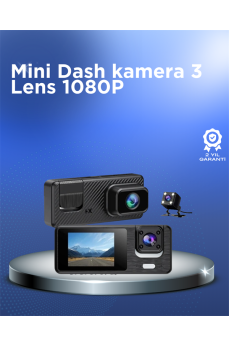 1080P 3 Kameralı Araç DVR – Döngü Kayıt ve Geri Görüş Özellikli