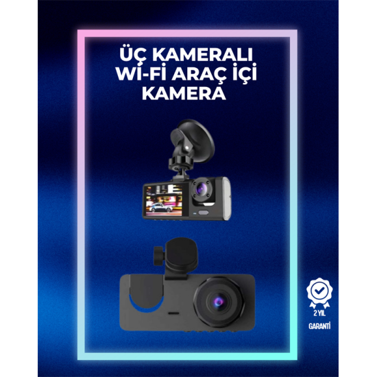 1080p Ön + 720p Arka & İç Kamera – Suya Dayanıklı Araç Güvenlik Kamerası 1080p Ön + 720p Arka & İç Kamera – Suya Dayanıklı Araç Güvenlik Kamerası