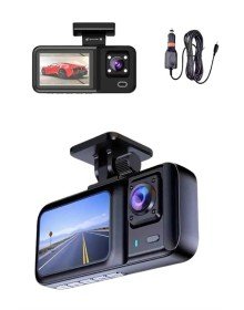 1080p Sürüş Kaydedici 2 İnç Araç Araba Ön İç Arka DVR IPS Ekran