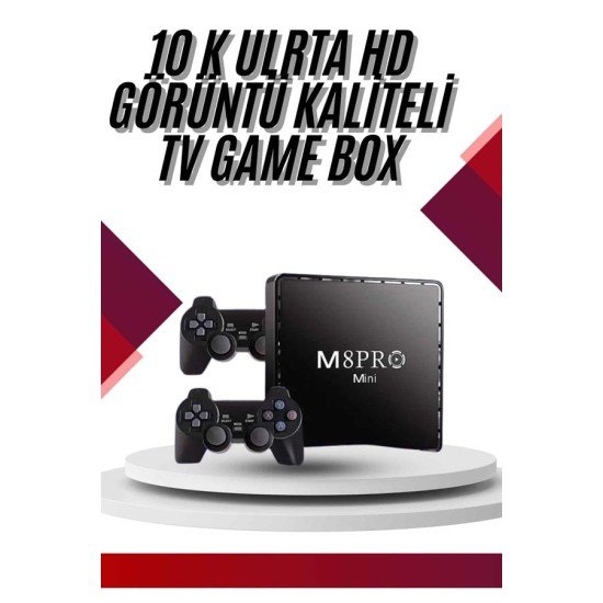 10K Ultra Hd Video Oyun Konsolu Android Tv Box 2.4g Game Stick