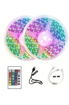 10M Şerit Led İç Mekan Renkli Rgb Şerit Led Kumandalı