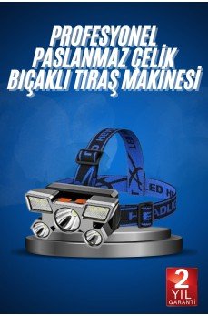 5 LED Far Şarj Edilebilir Güçlü Kafa Lambası Kamp Lambası 4 Modlu