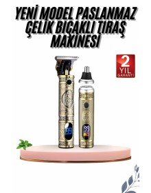 Erkeklere Özel 3 Başlıklı Tıraş Makinesi Saç Sakal Ense Kulak Tıraşına Uygun