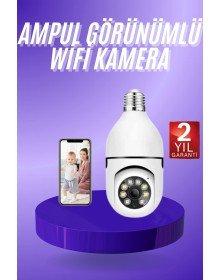 Güvenlik Kamerası Wi-Fi Özellikli 360 Derece Full Hd 1080p Ampül Kamera