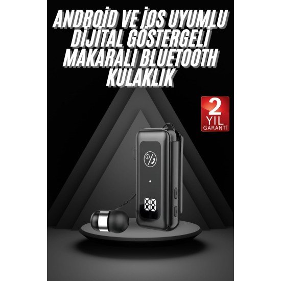 Makaralı Bluetooth Kulaklık Telefon Uyumlu Makaralı TF Kart Girişli Güç Göstergeli