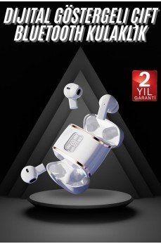4 Adet Çift Kulaklık Dijital Göstergeli Yüksek Ses Kaliteli Bluetooth Kulaklık 4 Adet Çift Kulaklık Dijital Göstergeli Yüksek Ses Kaliteli Bluetooth Kulaklık