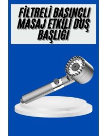 Yeni Nesil Duş Başlığı Paslanmaz Çelik Masaj Etkili Ergonomik Tasarım Su Basınçlı