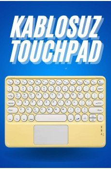 Bluetooth Touchpad Klavye Ultra İnce Taşınabilir Q Klavye
