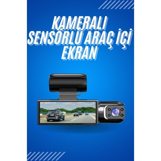 Araç İçi Full Hd Kamera Ön ve Arka Kameralı Ekranlı Araç Kamerası Araç İçi Full Hd Kamera Ön ve Arka Kameralı Ekranlı Araç Kamerası