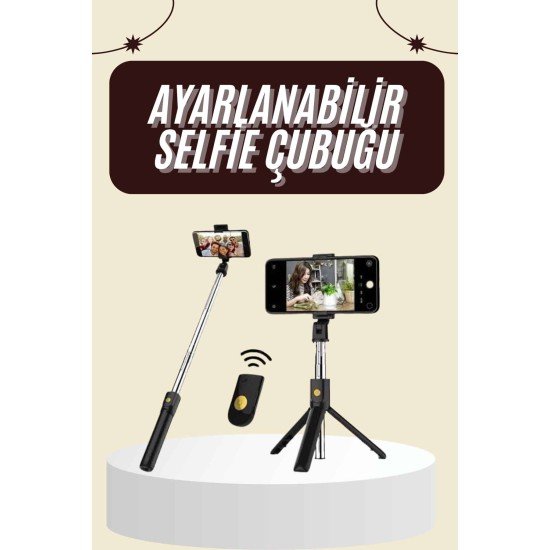 Cep Telefonu Tripod Standı Manyetik Selfie Sopa Bluetooth Uzaktan Kumandalı Cep Telefonu Tripod Standı Manyetik Selfie Sopa Bluetooth Uzaktan Kumandalı