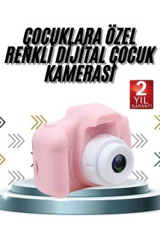 Çocuklara Özel Fotoğraf Ve Video Çeken Mini Çok Renkli Fotoğraf Makinesi