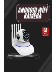 LED Aydınlatmalı 5 Antenli Motorlu 1080P Wifi Kamera Sensörlü