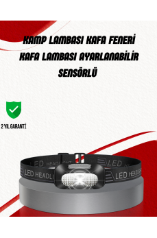 Ayarlanabilir Kafa Lambası Type-C Şarjlı Kompakt Kamp Lambası