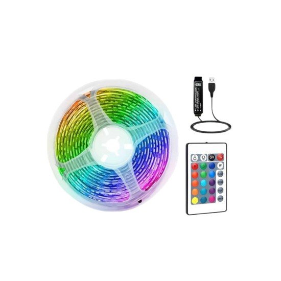 RGB Şerit Led 10 Metre Led Işık Kumanda ile Kontrol RGB RGB Şerit Led 10 Metre Led Işık Kumanda ile Kontrol RGB