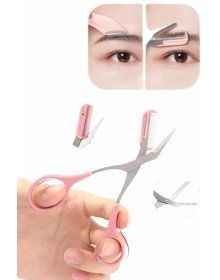 Kavisli Kaş Kirpik Düzeltici Bıyık Alma Taraklı Kaş Makası Yüz Bakım Seti Makas