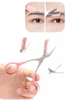 Kavisli Kaş Kirpik Düzeltici Bıyık Alma Taraklı Kaş Makası Yüz Bakım Seti Makas Kavisli Kaş Kirpik Düzeltici Bıyık Alma Taraklı Kaş Makası Yüz Bakım Seti Makas