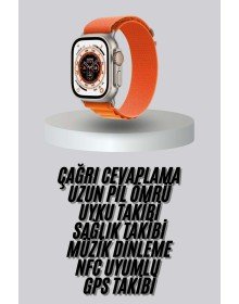 Yeni Nesil Akıllı Saat Uyku ve Sağlık Takibi Titeşimli Sesli Arama Mesaj ve Bildirim Görme