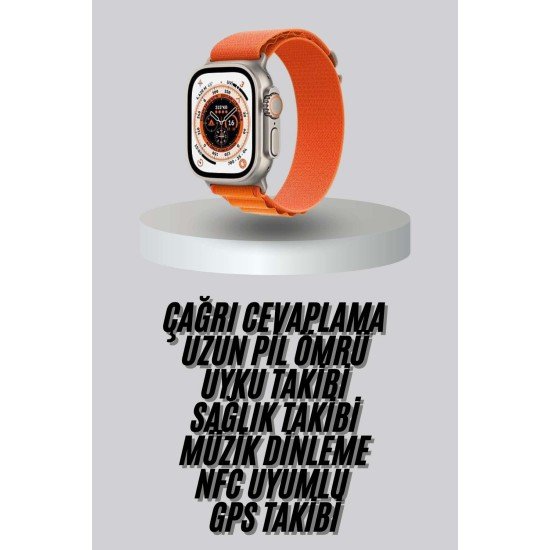 Yeni Nesil Akıllı Saat Uyku ve Sağlık Takibi Titeşimli Sesli Arama Mesaj ve Bildirim Görme