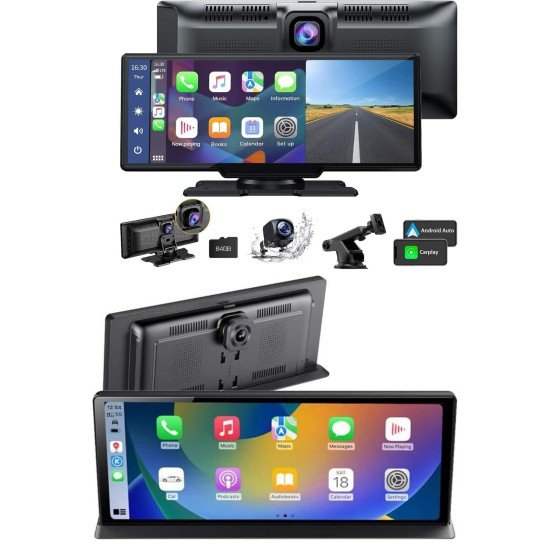 4K 10.2 İnç Çift Kameralı Araç Multimedya Ekranı CarPlay Kablosuz Tüm Cihazlara Uyumlu 4K 10.2 İnç Çift Kameralı Araç Multimedya Ekranı CarPlay Kablosuz Tüm Cihazlara Uyumlu