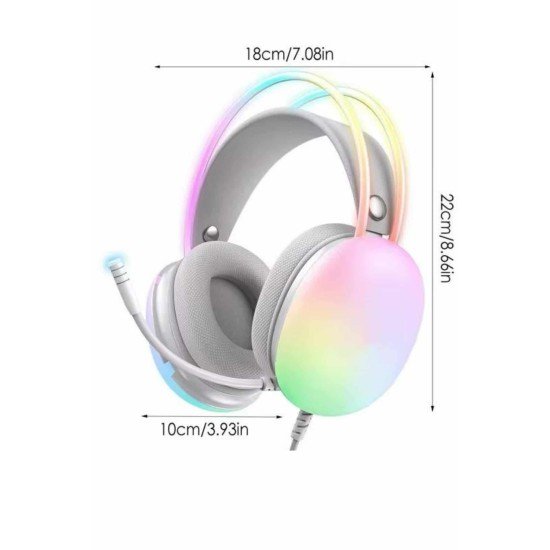 Yeni Nesil Kulak Üstü Kablosuz Uzun Ömürlü RGB Işıklı Bluetooth Kulaklık