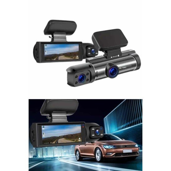 Araç İçi Full Hd Kamera Ön ve Arka Kameralı Ekranlı Araç Kamerası Araç İçi Full Hd Kamera Ön ve Arka Kameralı Ekranlı Araç Kamerası