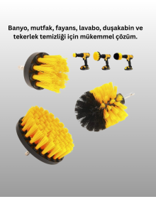 3 Parça Matkap Ucu Temizlik Fırçası Dayanıklı Naylon Kıllı