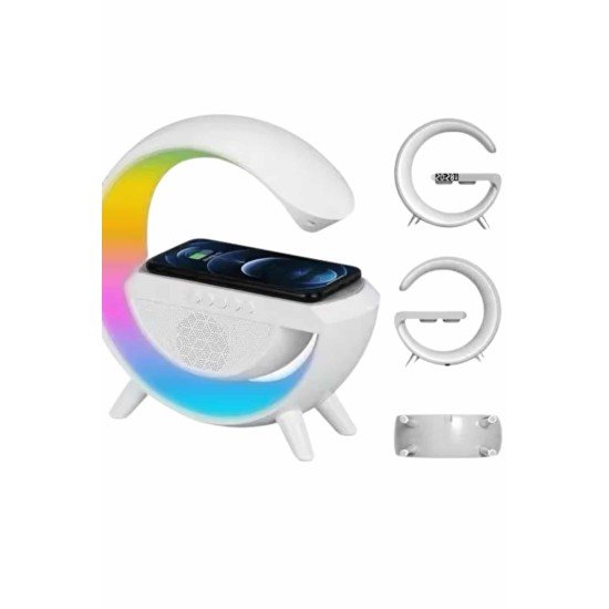 Yeni Nesil Bluetooth Hoparlör Speaker 5.0 Taşınabilir G Şeklinde Powerbankli