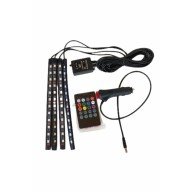 12 Ledli RGB Işıklı Araç Içi Ayak Altı Led Oto Ampul Kumandalı 7 Renk 12 Ledli RGB Işıklı Araç Içi Ayak Altı Led Oto Ampul Kumandalı 7 Renk