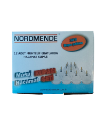 12 Lİ HACAMAT KUPA SETİ. 1ADET 2 PARMAK POMPA HEDİYE