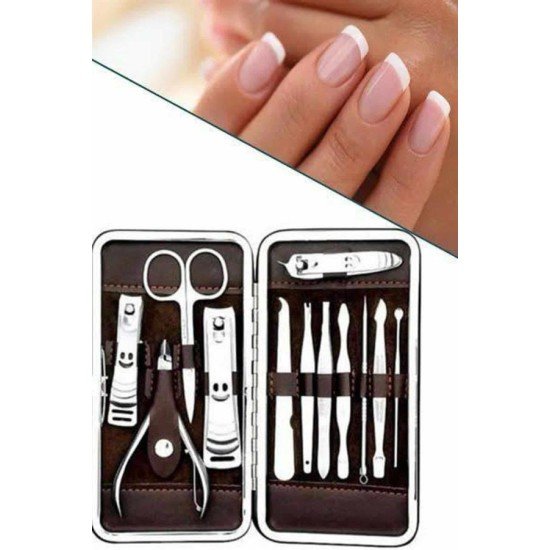 12 Parça Manikür Pedikür Seti Özel Deri Çanta El Ayak Bakımı Akne ve Sivilce Temizleme 12 Parça Manikür Pedikür Seti Özel Deri Çanta El Ayak Bakımı Akne ve Sivilce Temizleme