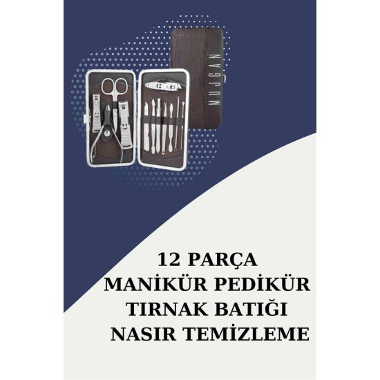 12 Parça Paslanmaz Çelik Kompakt ve Taşınabilir Manikür Makası Tırnak Makası 12 Parça Paslanmaz Çelik Kompakt ve Taşınabilir Manikür Makası Tırnak Makası