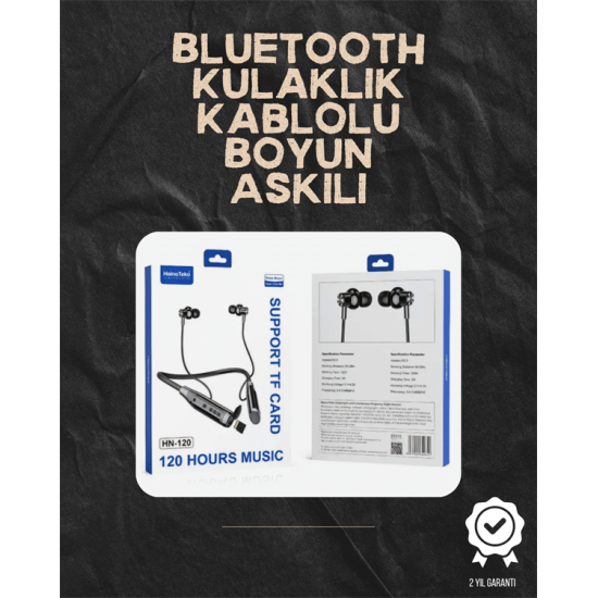 120 Saat Şarj Süresi Sunan Spor Tipi Kablosuz Bluetooth Kulaklık
