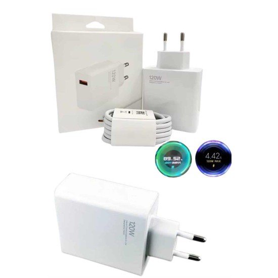 120 Watt Turbo Hızlı Şarj Aleti Seti Hızlı Şarj Adaptörü Beyaz 120 Watt Turbo Hızlı Şarj Aleti Seti Hızlı Şarj Adaptörü Beyaz