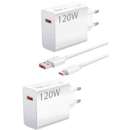 120 Watt Turbo Hızlı Şarj Aleti Seti Hızlı Şarj Adaptörü Beyaz 120 Watt Turbo Hızlı Şarj Aleti Seti Hızlı Şarj Adaptörü Beyaz