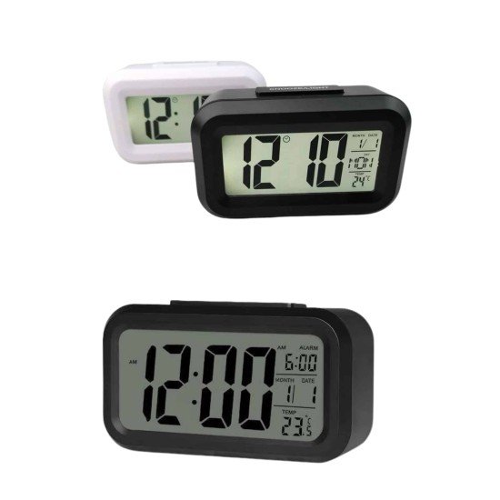 Dijital Masa Saati Termometreli Takvim Çalar Saat Led Ekran Pilli Dijital Masa Saati Termometreli Takvim Çalar Saat Led Ekran Pilli