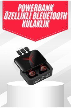 Tws Powerbank Kutulu Dijital Göstergeli Bluetooth Kulaklık Kablosuz Kulakiçi Kulaklık
