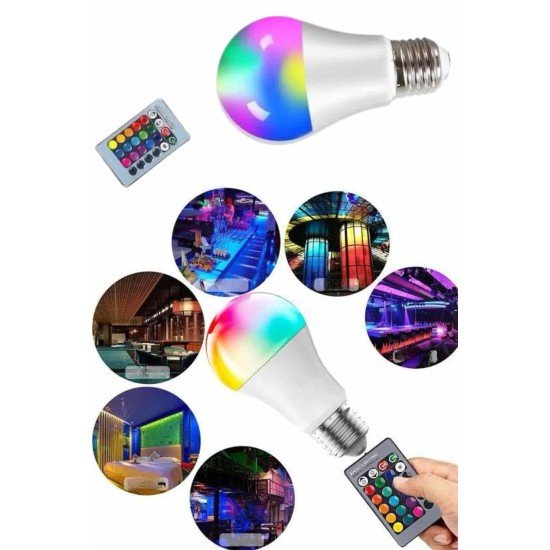 Ayarlanabilir Parlaklık RGB Led Ampul Beyaz Lamba Ve Renkli Ampul Ayarlanabilir Parlaklık RGB Led Ampul Beyaz Lamba Ve Renkli Ampul