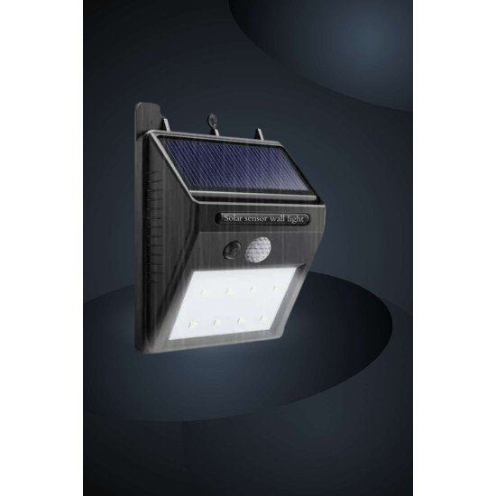 Bahçe Aydınlatma Sensörlü Güneş Enerjili Duvar Lambası 40 Led Işık