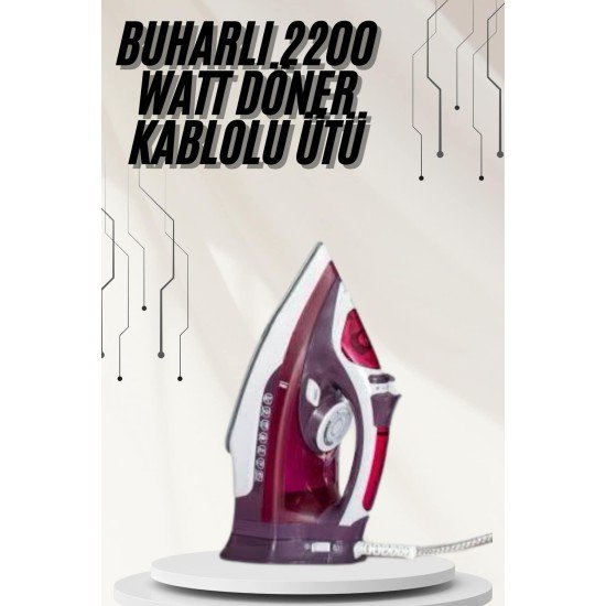 Modern Tasarım 2200W Dayanıklı Buharlı Seramik Kaplama Ütü Modern Tasarım 2200W Dayanıklı Buharlı Seramik Kaplama Ütü