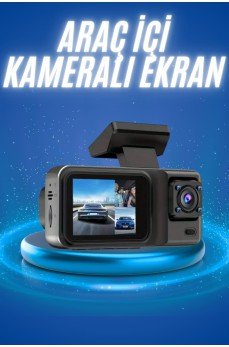 Ekranlı Sürüş Kaydedici DVR Ön ve Arka Kameralı Full HD Çözünürlüklü