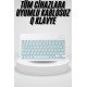 Uyumlu Kablosuz Bluetooth Şarj Edilebilir Mini Q Klavye