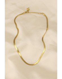 316L Çelik Altın Renk 45 cm İtalyan Zincir Model Kadın Kolye