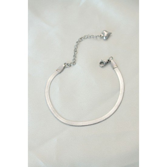 316L Çelik Gümüş Renk İtalyan Zincirli Bileklik 316L Çelik Gümüş Renk İtalyan Zincirli Bileklik