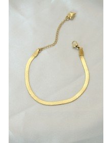 316L Çelik Gold Renk İtalyan Zincirli Bileklik