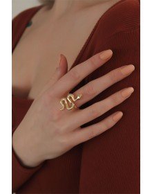 Ayarlanabilir Gold Renk Yılan Yüzük
