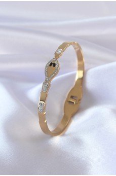 316L Çelik Gold Renk Yılan Model Zirkon Taş Detay Kadın Kelepçe 316L Çelik Gold Renk Yılan Model Zirkon Taş Detay Kadın Kelepçe