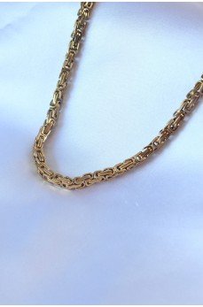 316L Çelik Gold Renk Kral Zincir Model Erkek Kolye